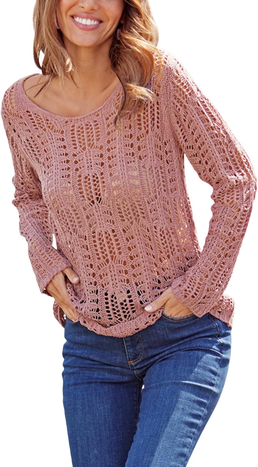 LASCANA Women's Open Knit Sweater – Lightweight, Stylish Pullover for Layering