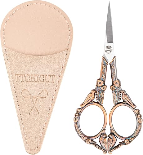 Tijeras de bordado, pequeñas tijeras de coser puntiagudas para corte de punto de cruz, bordado, costura, manualidades, trabajo, herramienta de