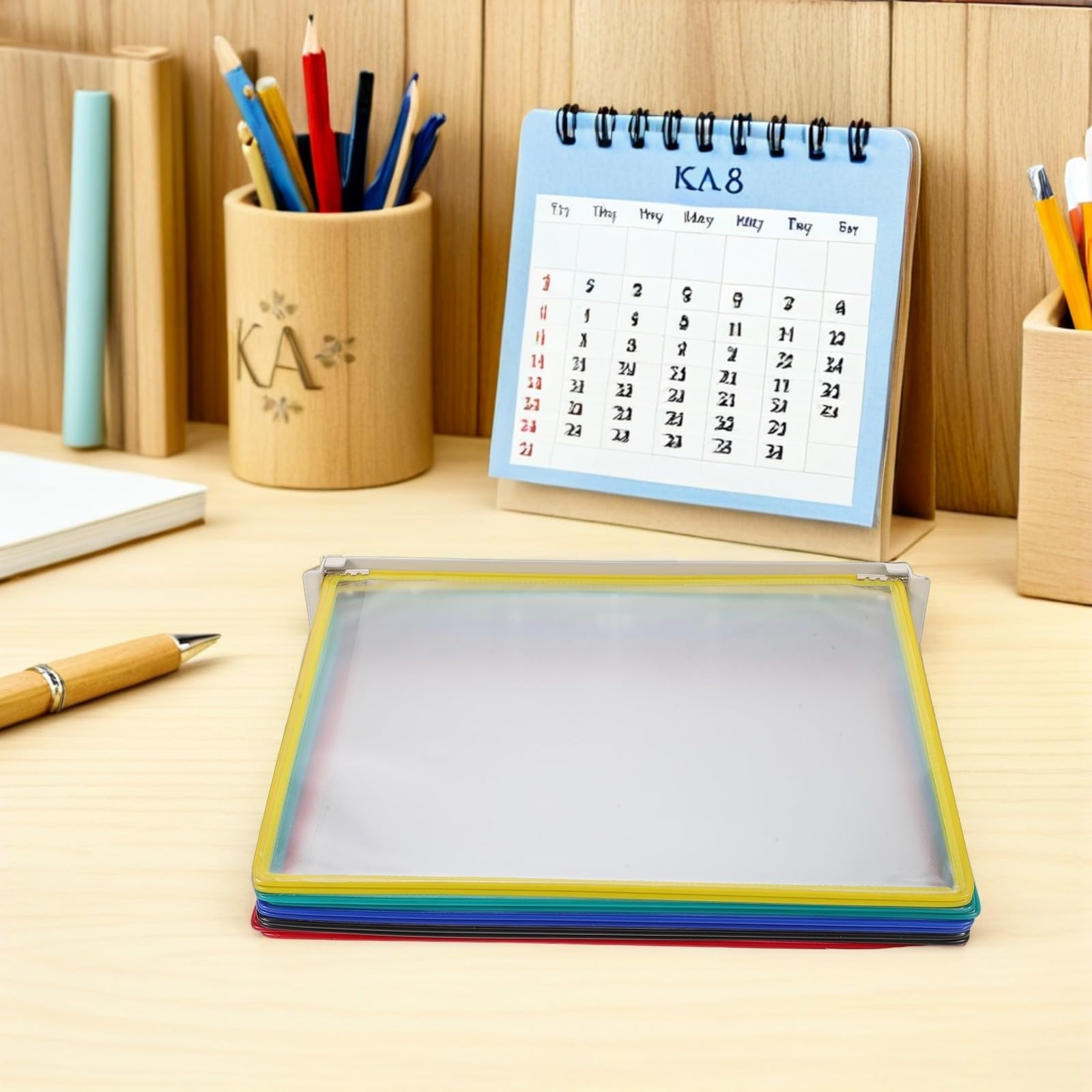 HEMOTON Magnetischer Briefablage Organizer mit 10 Fächern für A4 Dokumente Platzsparendes Design aus Eisen und Pvc für Home Office und Unterricht