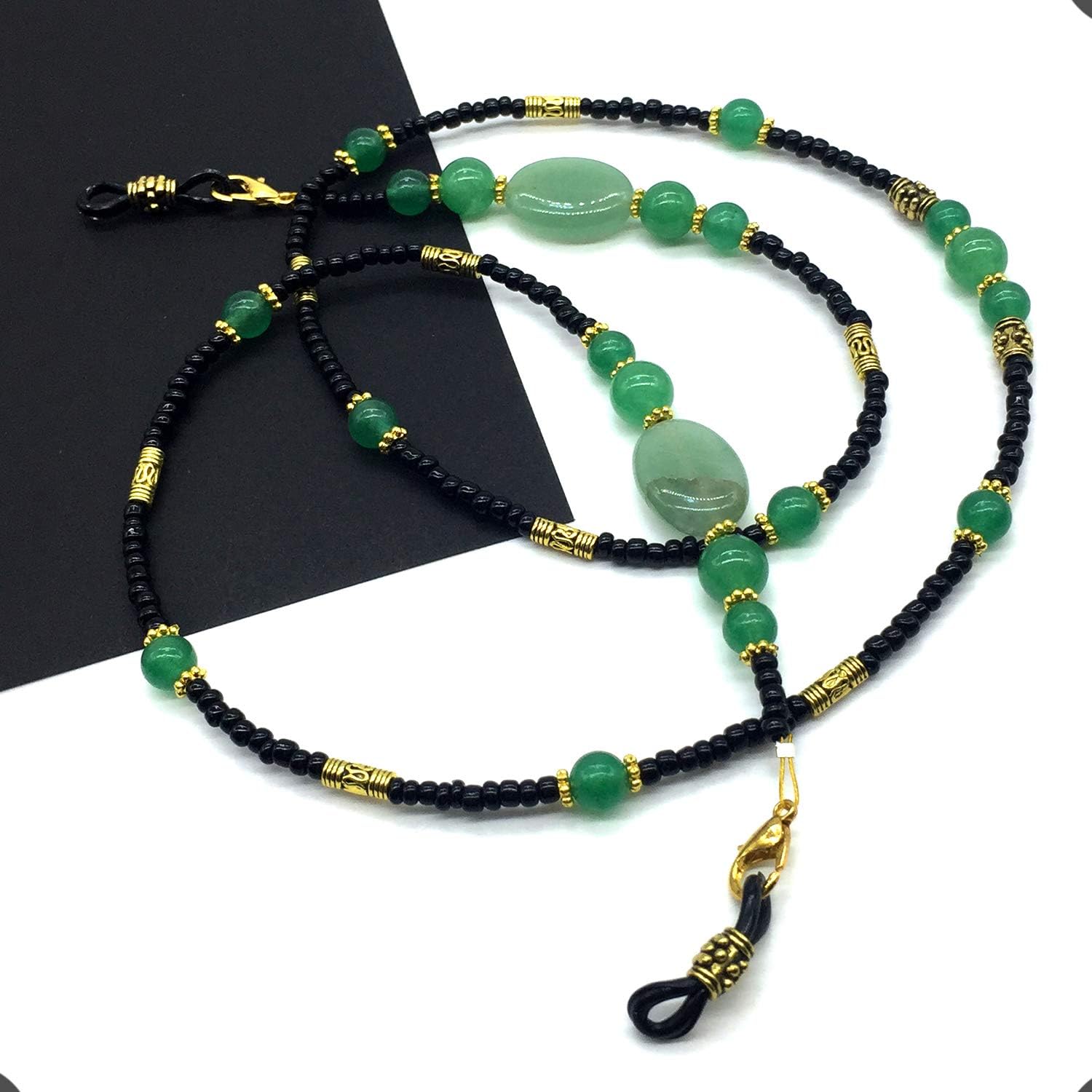 HANDMADE Eyeglass Chains Eyewear Retainer Beaded Eyeglass Strap Holder Natural Stone Beaded Eyewear Retainer