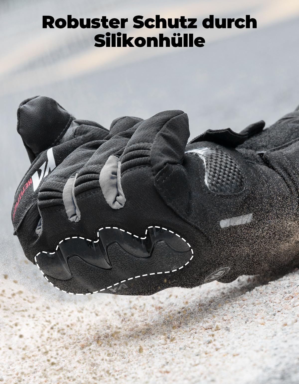 KEMIMOTO Beheizbare Handschuhe, Beheizte Handschuhe Motorrad mit 2500mAh Akku, Beheizte Winter Motorradhandschuhe für Herren und Damen, Ideal für Motorradfahren,Skifahren,Outdoor-Aktivitäten usw