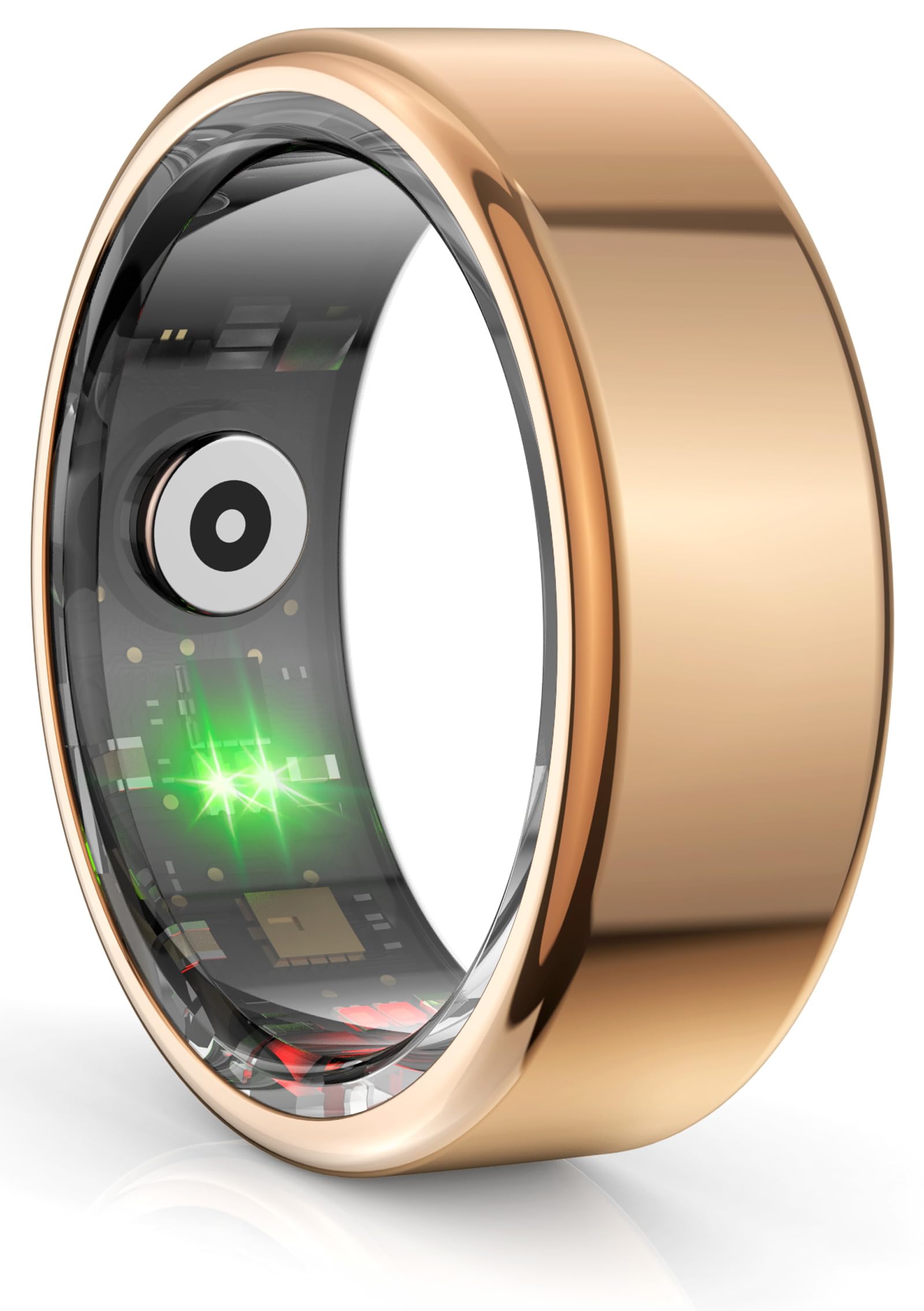 Smart Ring for Men Fitness Tracker Smart Rings Women Waterproof Rings Men Heart Rate Monitor Sleep Monitor Pedometer Step Counter Compatible with ios Android Phones (Champagne Gold, 8/2.24in)-image-12