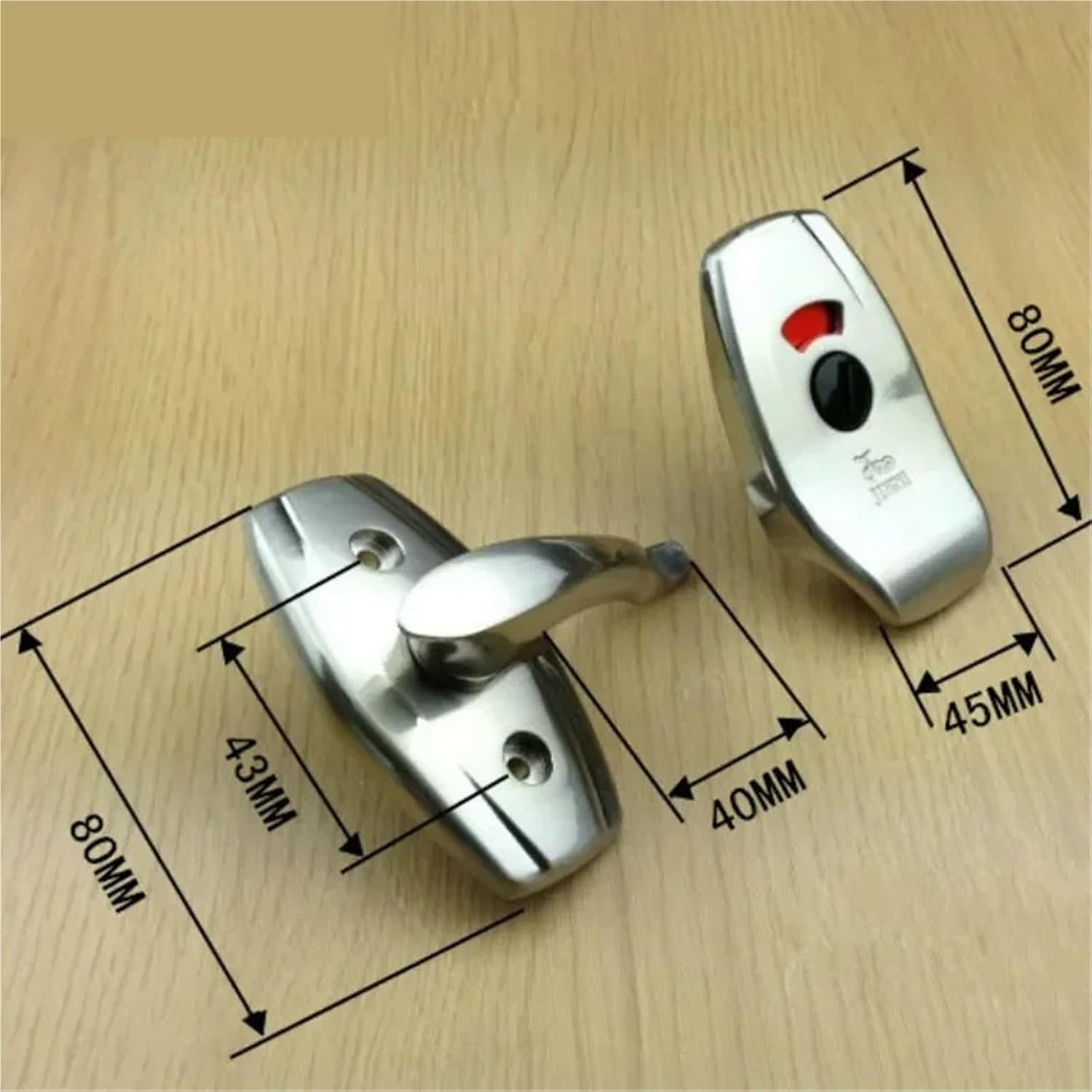 Public Toilet Indicating Door Locks Restroom Partition Hardware Fittings Buckles Locks Rarelock LK1007 1Pcs(Overlap Door 12mm)