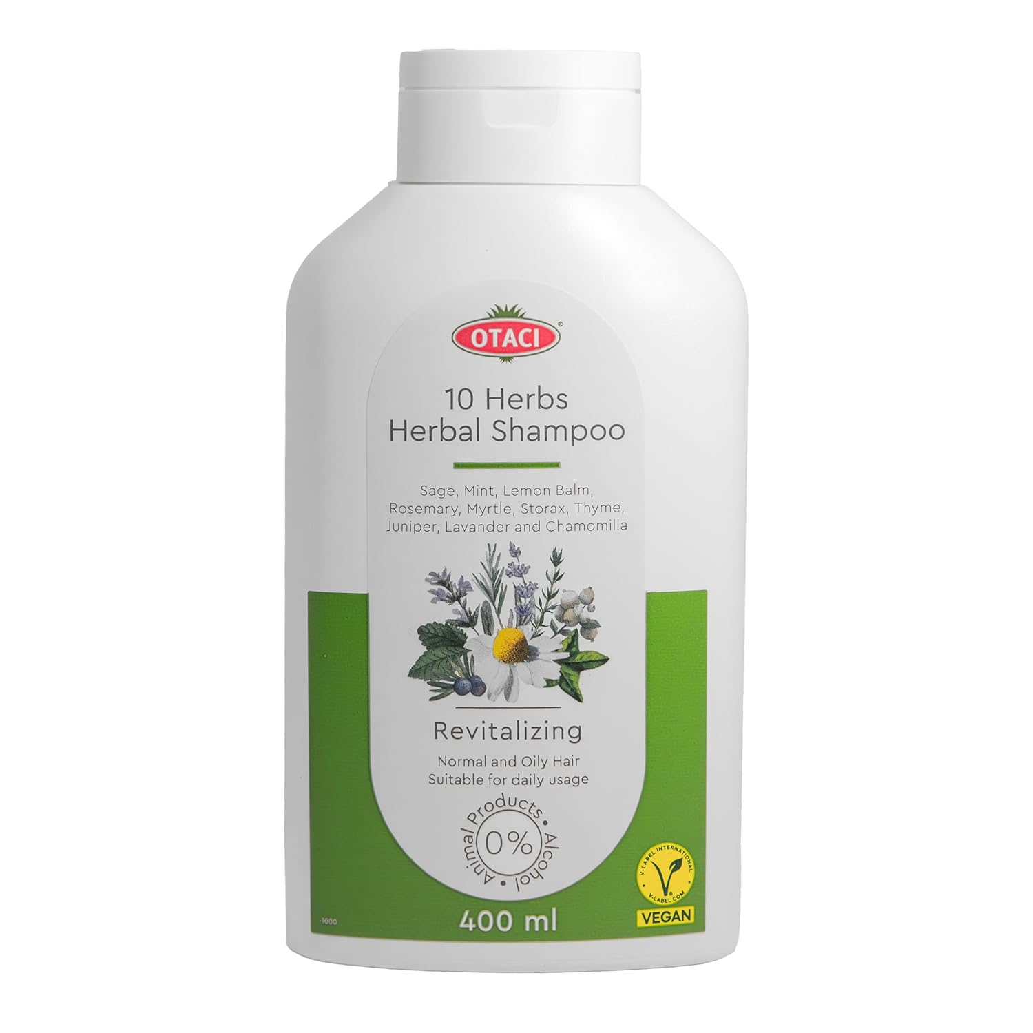 OTACI 10 Herb Hair Shampoo | Herbal, Vegan,Cruelty-Free Hair Cleanser for Strong, Shiny & Healthy Hair (400 ml) - Value Pack