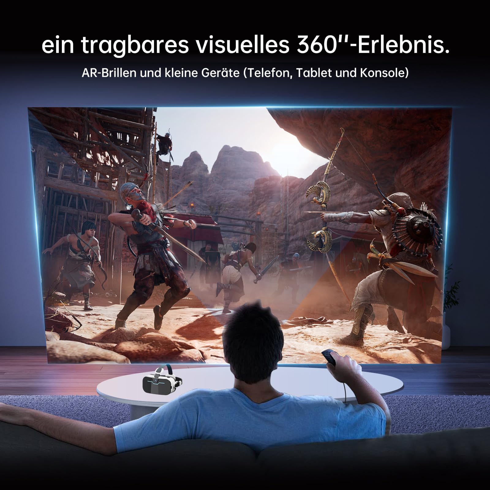 USB-C zu AR-Brille & Ladeadapter – 4K@60Hz, 100W PD-Passthrough, kompakt & reisetauglich, kompatibel mit XREAL, Viture, Rokid, Steam Deck, ROG Ally, iPhone 15/16 und Android