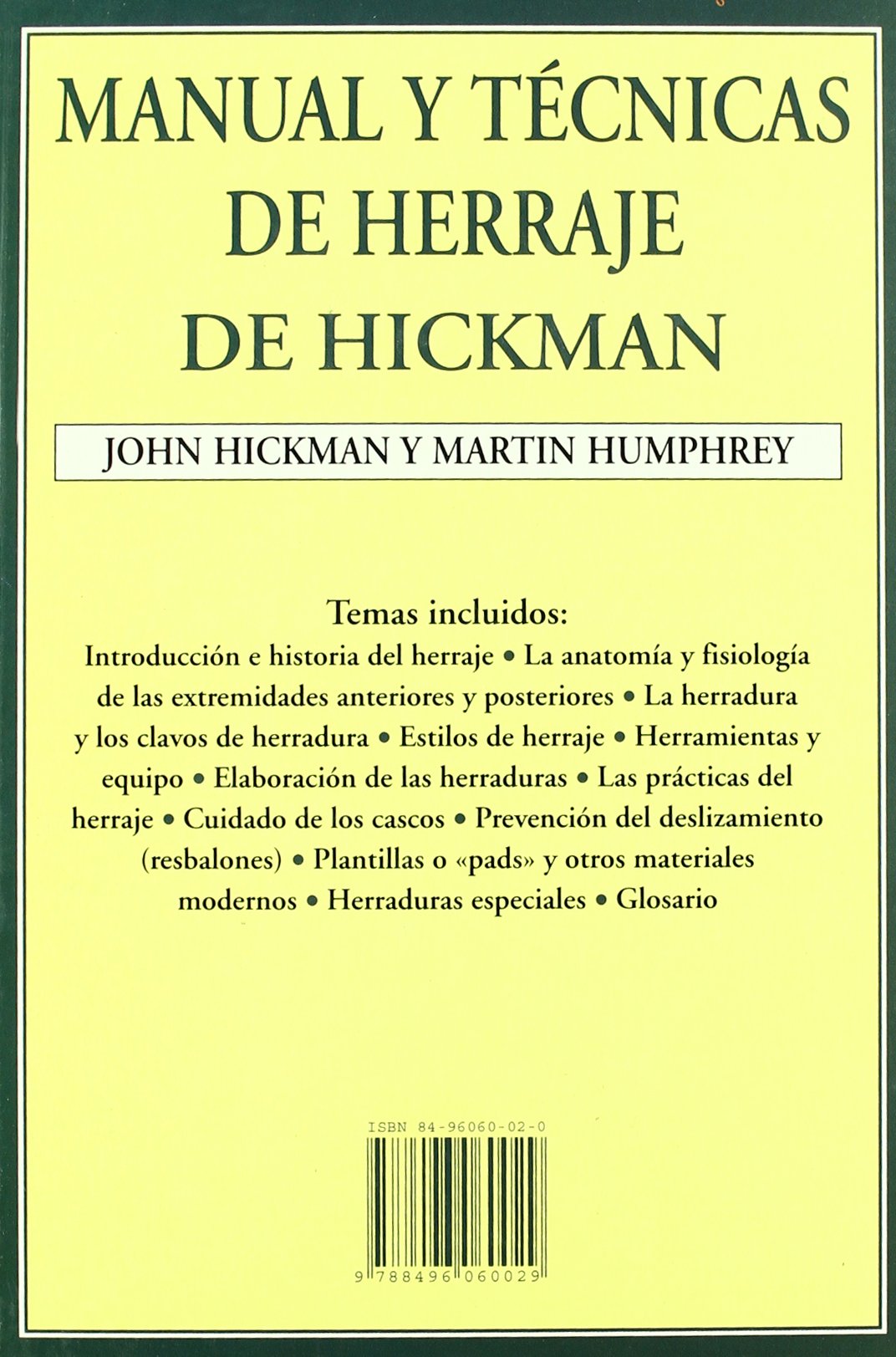 Manual y Técnicas de Herraje de Hickman