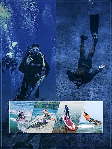 Miniatura 7 de Shorty - Traje de neopreno para mujeres y hombres, 0.118 pulgadas, manga corta, de neopreno, para surf, para adultos, para esnórquel, kayak,