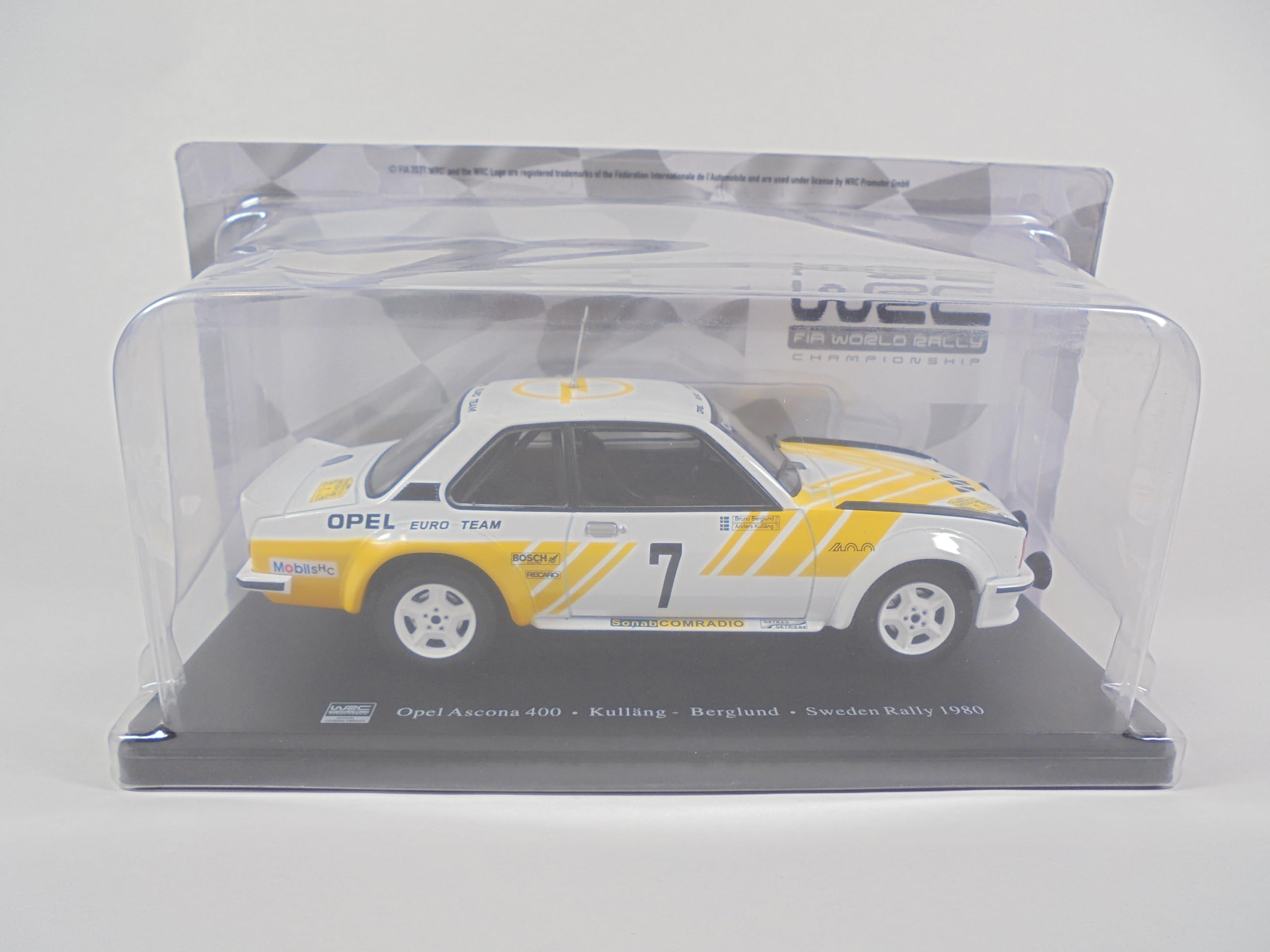 OPO 10 Modello di Auto in Scala 1/24 Compatibile con Opel Ascona 400 Kullang/Berglund Rally di Svezia 1980 - RVQ38
