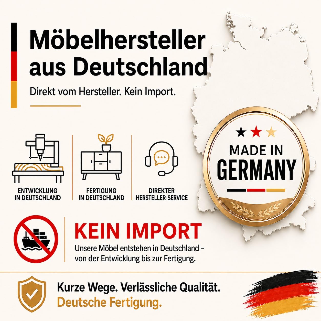 Druckerschrank Amira Weiß Hochglanz Front, Druckerkommode mit Rollen, 58x52x44 cm, Push-to-Open Tür, extra tief und geschlossen