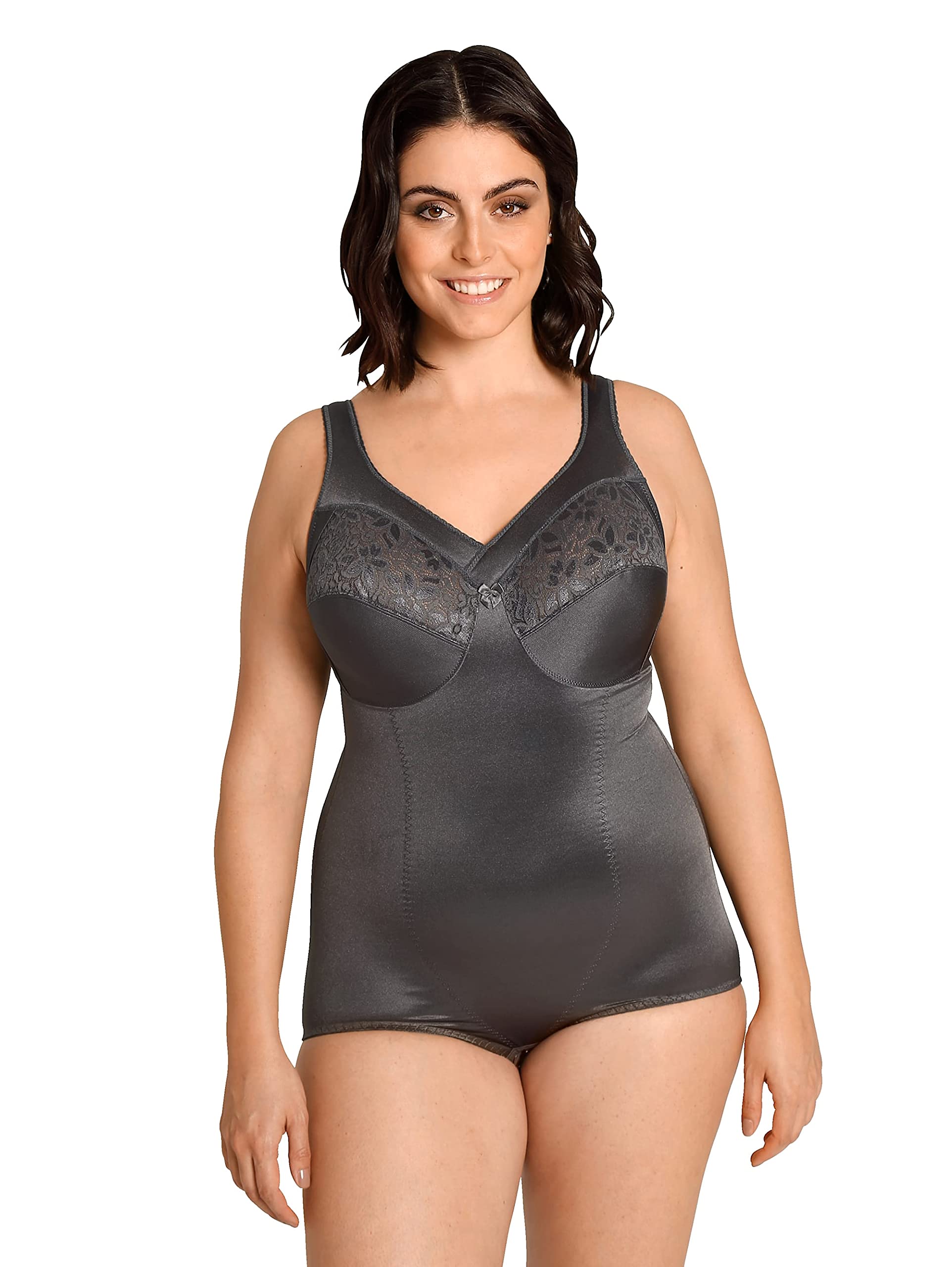 SUSA Korselett ohne Bügel Classics I Korselett Damen I Shapewear Damen stark formend I Mieder I Body mit Häkchenverschluss Formt Taille, Bauch & Po