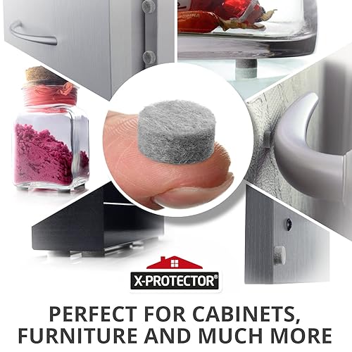 Miniatura 28 de X-Protector Parachoques para puerta de gabinete, 100 unidades, parachoques transparentes de silicona de 1/2 pulgada, parachoques ideales