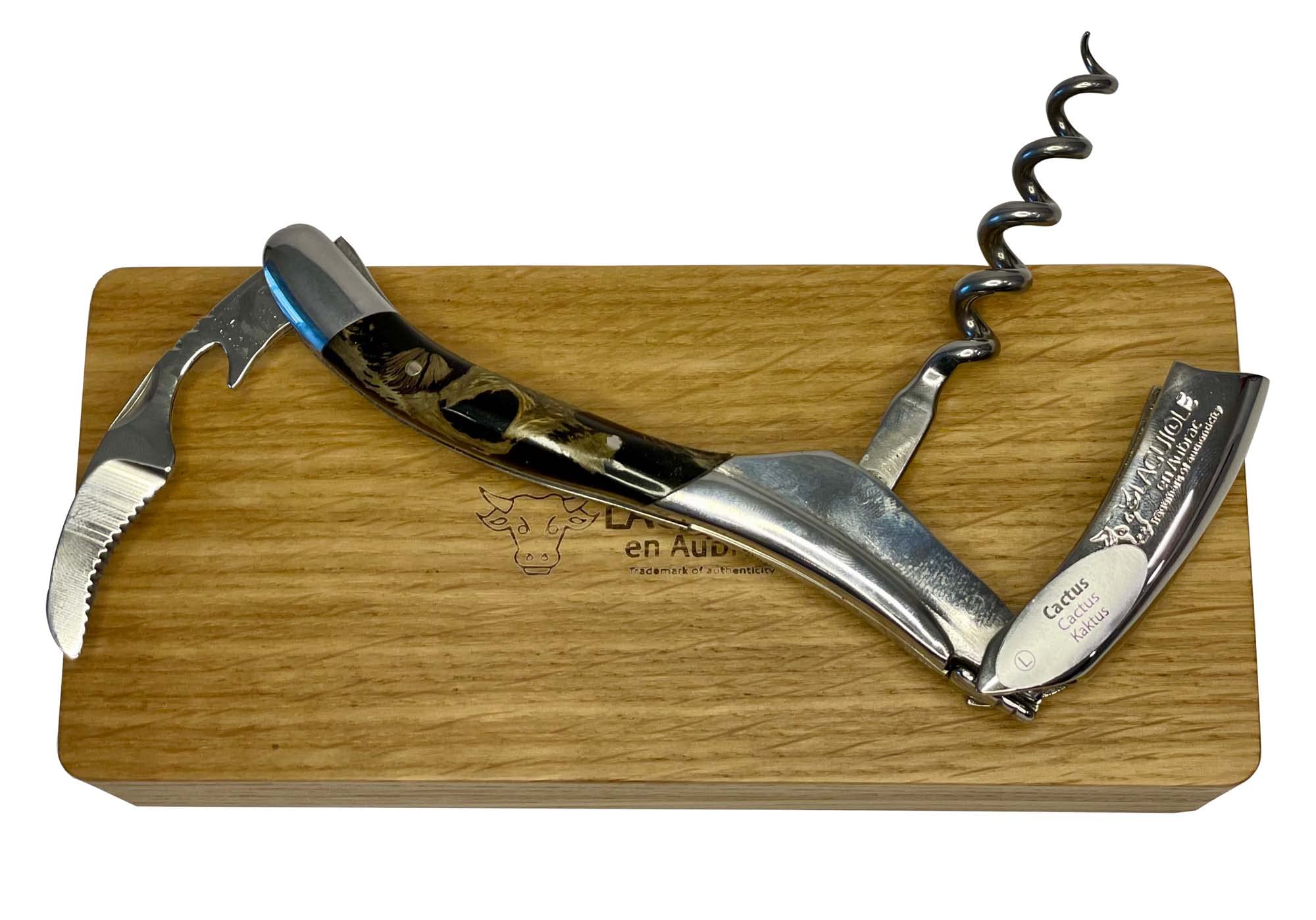 Laguiole En Aubrac Sommelier Kellner-Korkenzieher, Kaktus-Griff, Weinffner  mit Folienschneider und Flaschenffner : Amazon.de: Kche, Haushalt & Wohnen