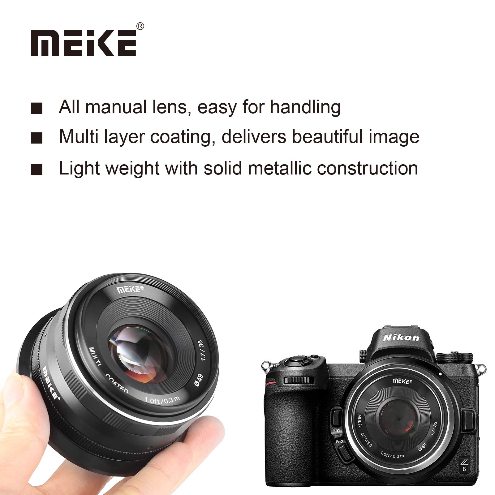 Amazon | Meike 35mm f1.7 APS-C 大口径広角レンズ マニュアル