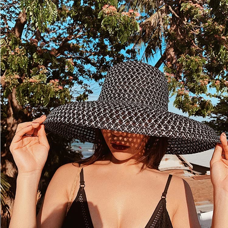 Chapeau de plage vacances été capeline de soleil pliable