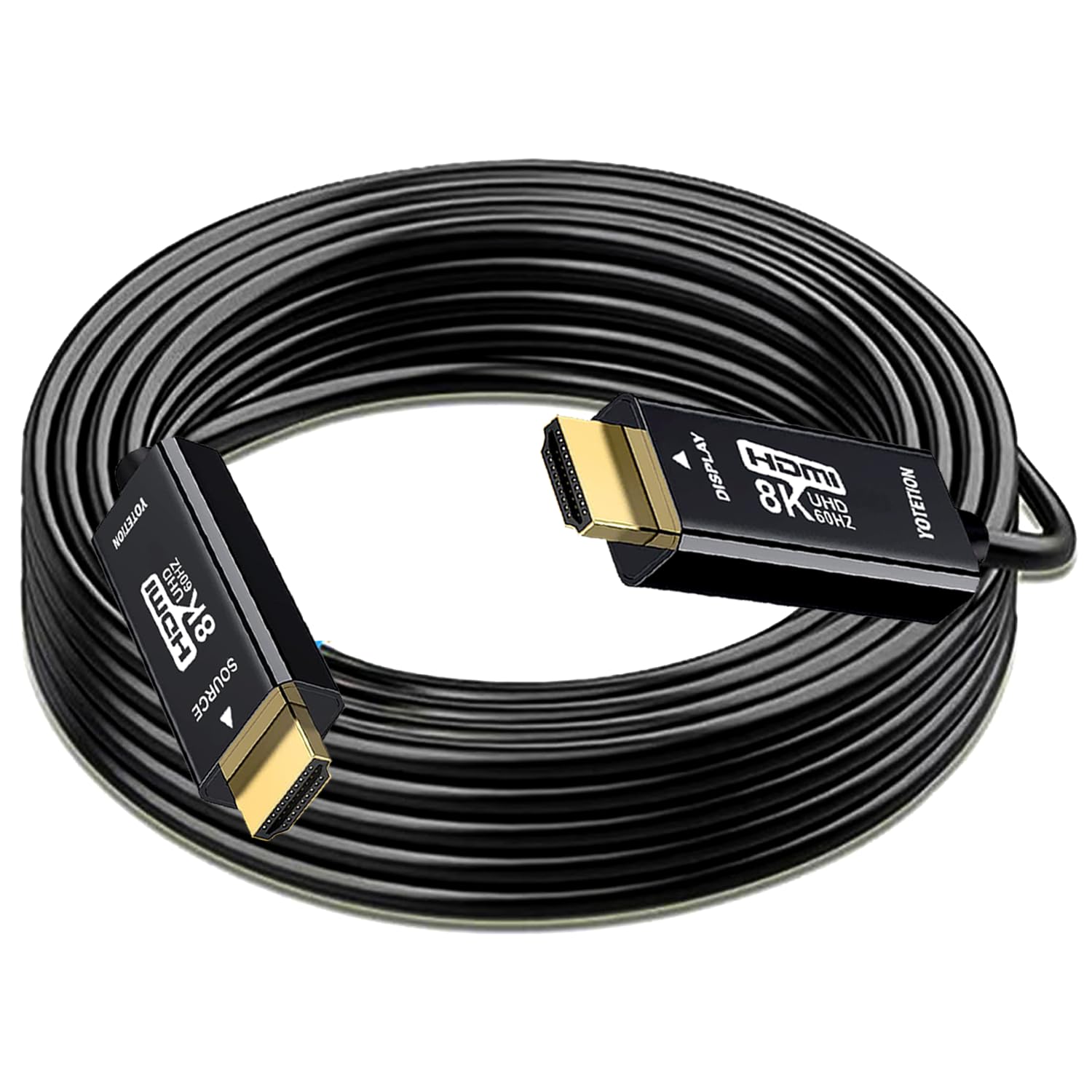 Cavo in fibra HDMI 8K da 25 m, cavo HDMI 2.1, 8K a 60 Hz, 4K a 120 Hz, 48 Gbps ad altissima velocità, supporto HDR, eARC, compatibile per PC, HDTV, playstation4, PS5, Xbox Series X