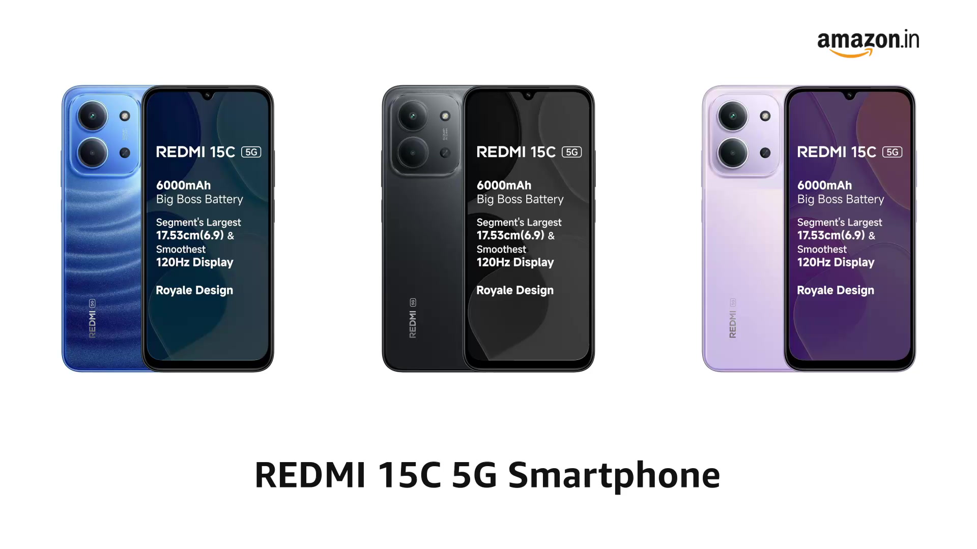 REDMI 15C 5G Moonlight Blue 4GB + 128GB | Royale Design | Massive