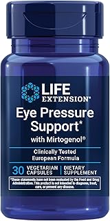 Life Extension Eye Pressure Support with Mirtogenol - Eye Health Supplement for Healthy Eye Pressure - with French Maritime Pine bark – Gluten-Free, Vegetarian, Non-GMO - 30 Capsules