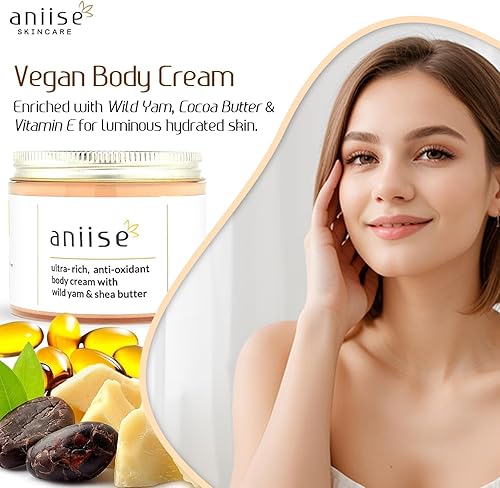 Miniatura 6 de Crema corporal Wild Yam - Hidratante hidratante para apoyo menstrual y menopáusico - Crema nutritiva con manteca de karité, aceite de aguacate y