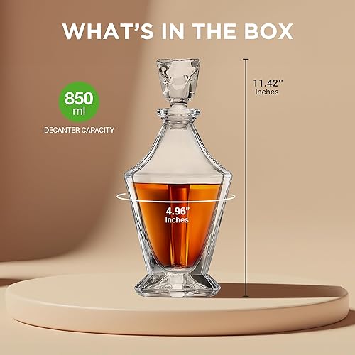 Miniatura 8 de Nutrichef Home Bar - Decantador de whisky, decantador de licor de vidrio para brandy, vino, whisky o vodka y más, sin BPA, seguro de grado