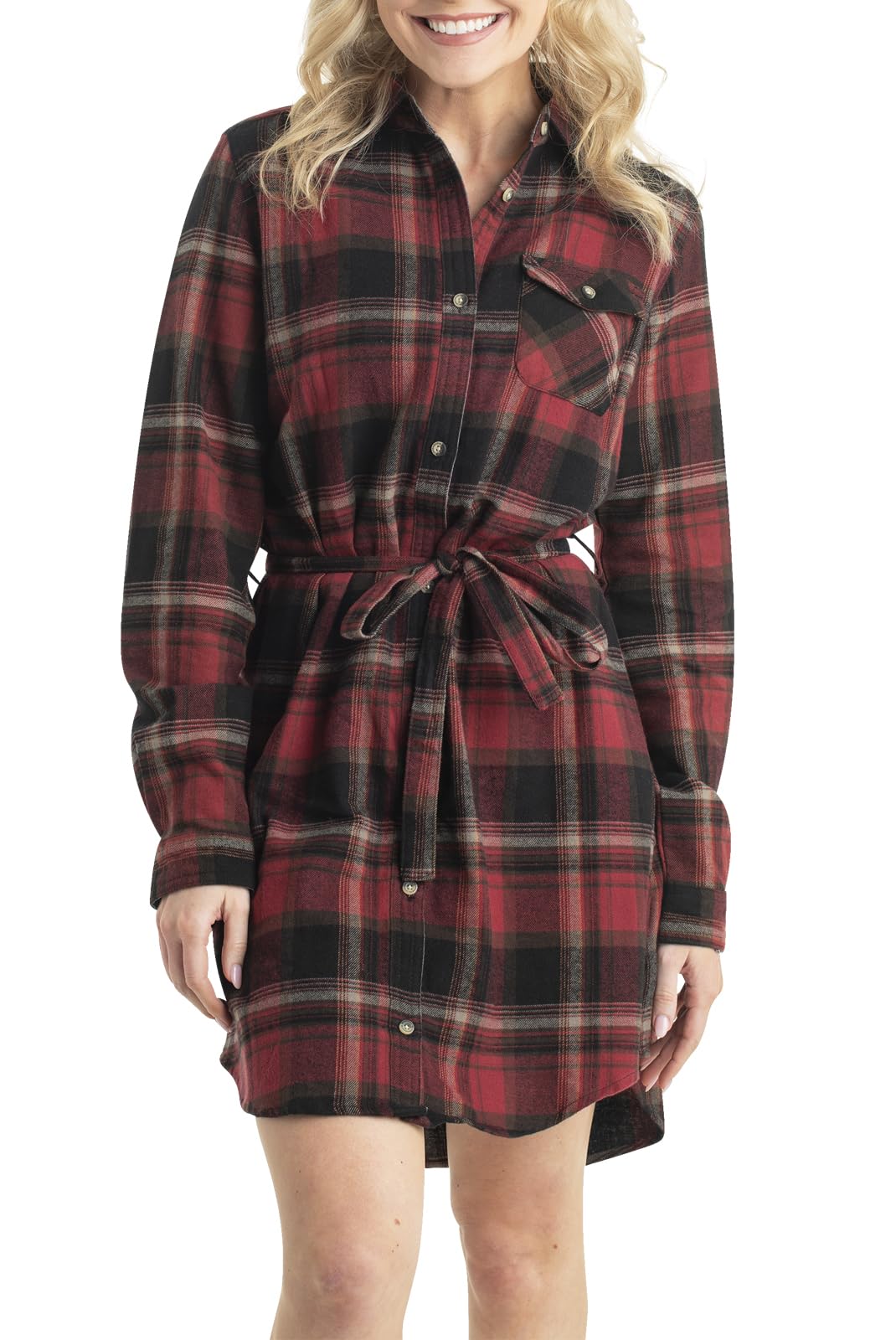Legendary Whitetails Women's Standard Open Spaces Dress, Forest Plaid, X-Large