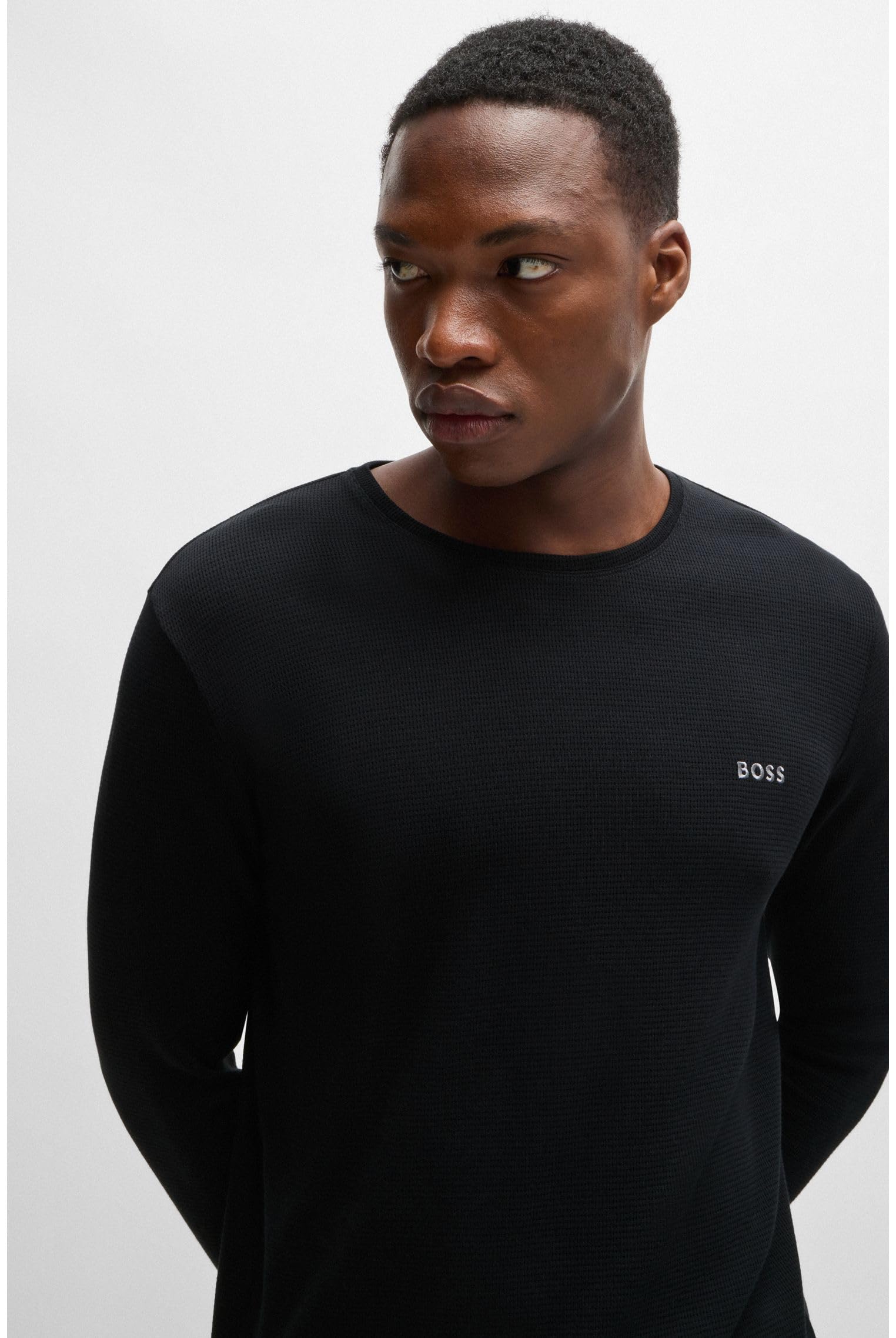 BOSS Waffle LS-Shirt Pyjama_Longsleeve para Hombre