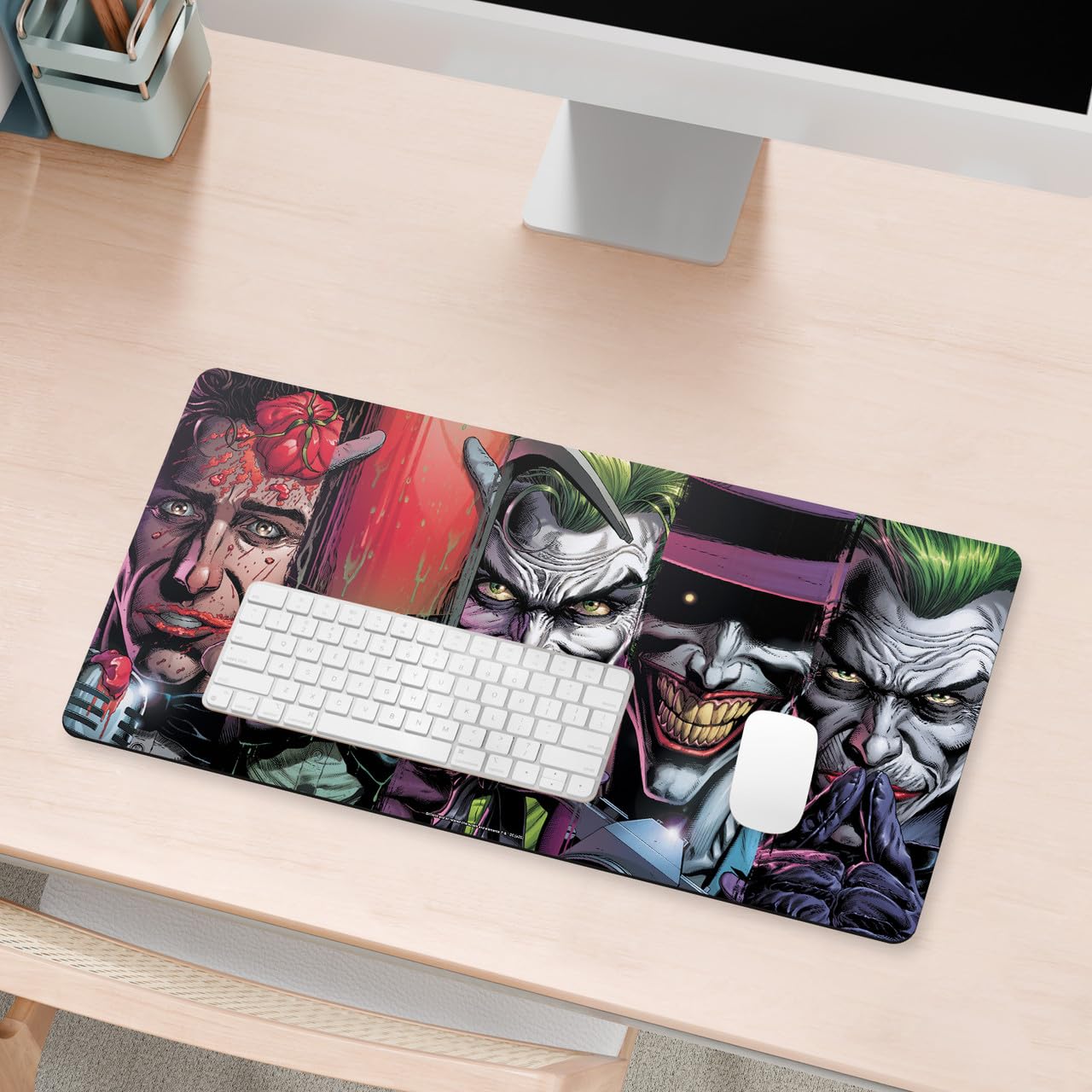 Head Case Designs sous Licence Officielle Batman DC Comics Joker Logos Et Bandes Dessinées 23.62 x 11.81 x 0.12 inches (600 x 300 mm) - L Tapis De Souris pour Jeux Bureau PC Clavier