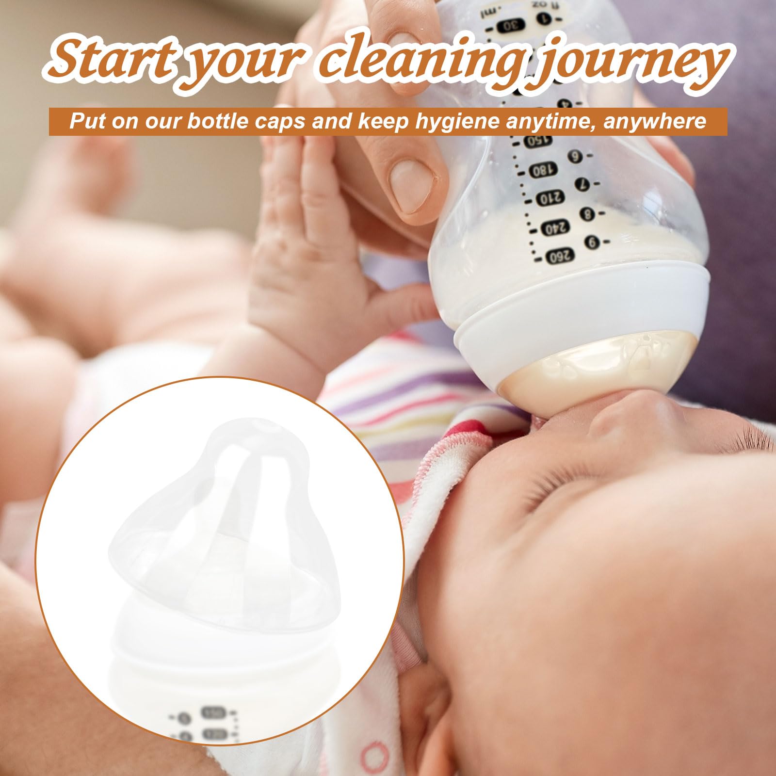lasuroa 4pz Tappi di Ricambio Bottiglie Bambini per Tommee Tippee, Sigillo Antigocciolamento e Tappi Senza BPA Progettati per Bottiglie da 5oz e 9oz