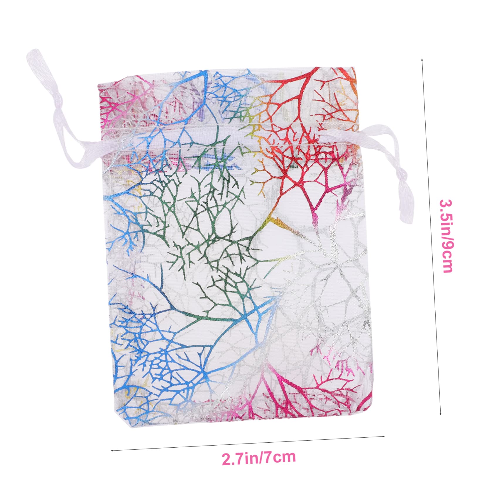 PACKOVE 500pièces Sachets Organza Avec Cordon De Serrage Poches Tulle Doré Pour Et
