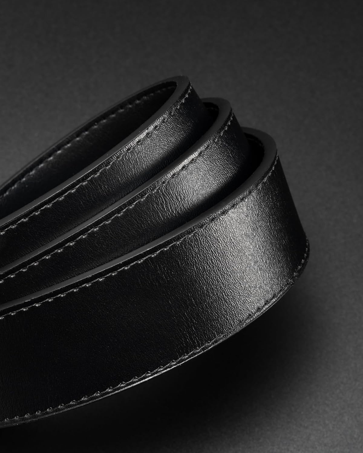 maikun Mens Casual Dress Belt, Mens Leather Black Belt, Casual Wear Jeans Pants