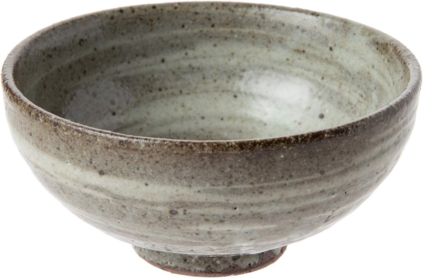 Marui Seitou MR-3-3489 Shigaraki Ware Hechimon Rice Bowl, Small, Blue Hagi Carving, 4.5 inches (11.5 cm)