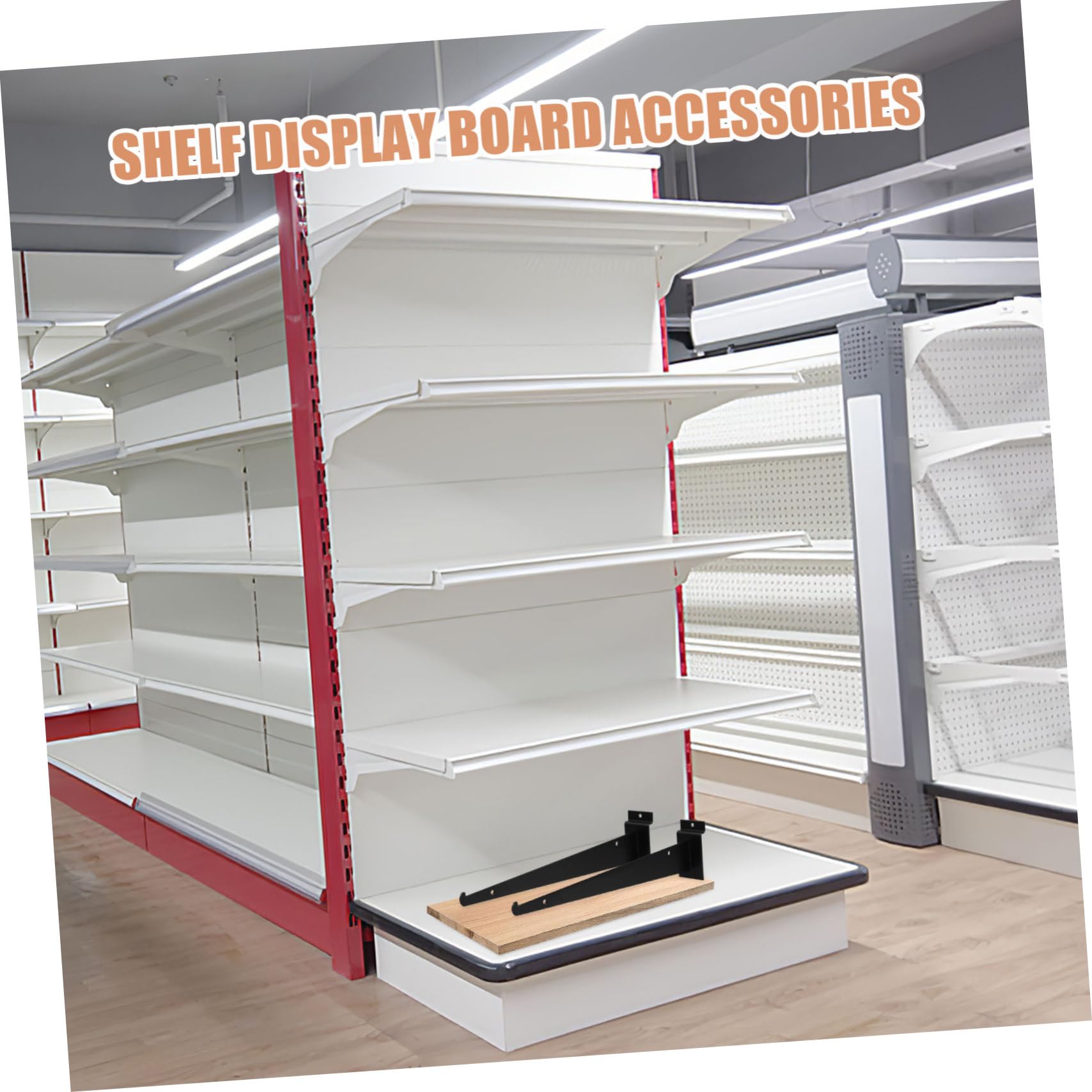SHINEOFI 6 Stück Regalhalter aus Metall und Eisen Robuste Schwarze Wandhalterungen für Lamellenwand Einfache Montage und Vielseitige Nutzung im Supermarkt und Präsentation