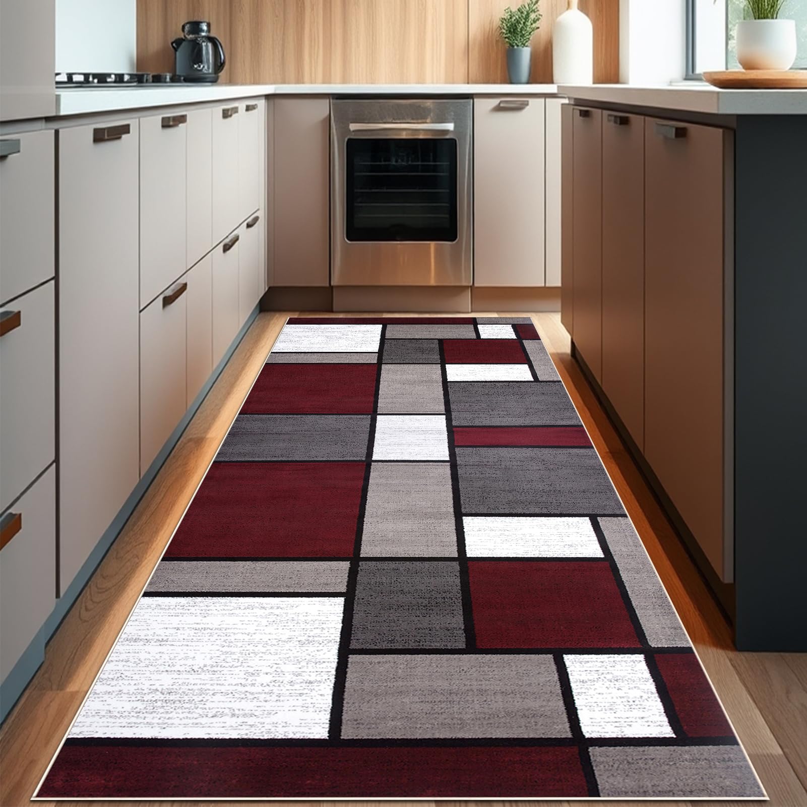Tehocwiz Runner Rugs for Hallway, Non Slip Carpet Runners Washable Kitchen Rugs, Kitchen Runners, Narrow Rugs, Carpet Runners Rugs for Entryway Laundry Room Hallway Kitchen 60 x 140 cm