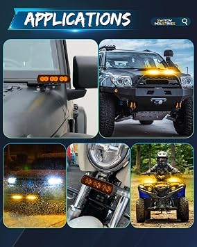 6 Light Bar Amber 6 CREE LED Podlight Spot LED Ditch Pods Auxiliary Work Light Bumper Mount Fog Light Wrangler F150 Toyota Truck Motorcycle SUV UTV ATV