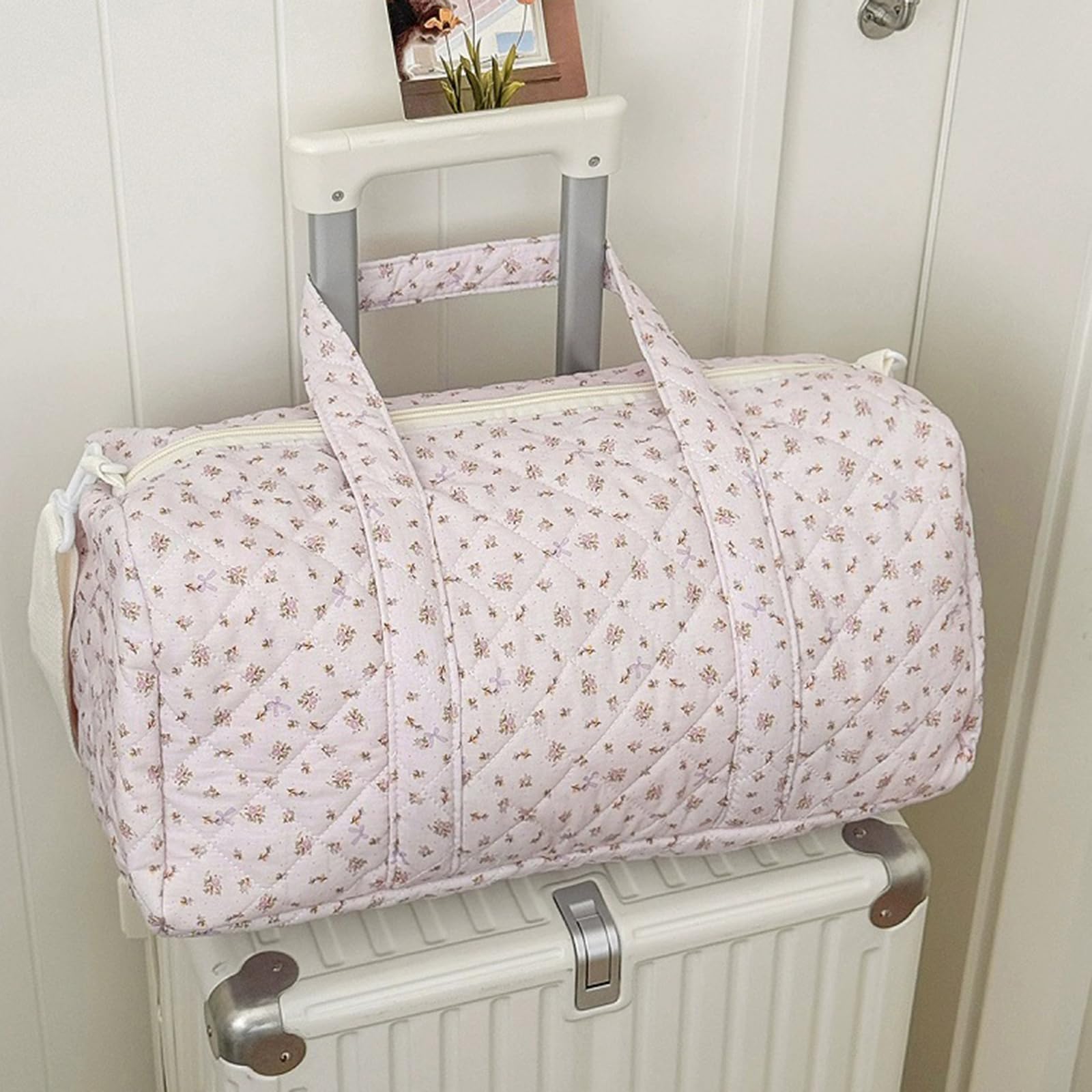 Quilted Floral lekka damska torba podróżna z dużym