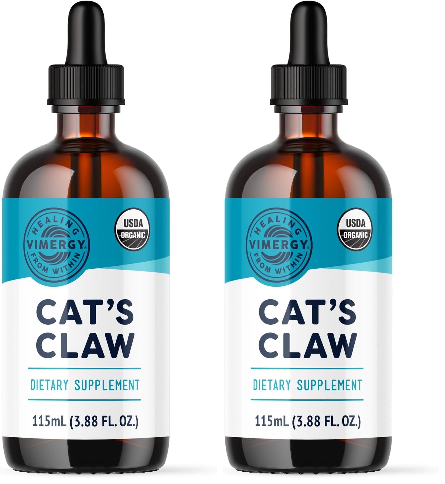 Vimergy USDA Organic Cat’s Claw Liquid – Provides Antioxidant Support* – Benefits The Immune System* – Vegan, Gluten-Free, Non-GMO – 57 Servings (115 mL) (Pack of 2)