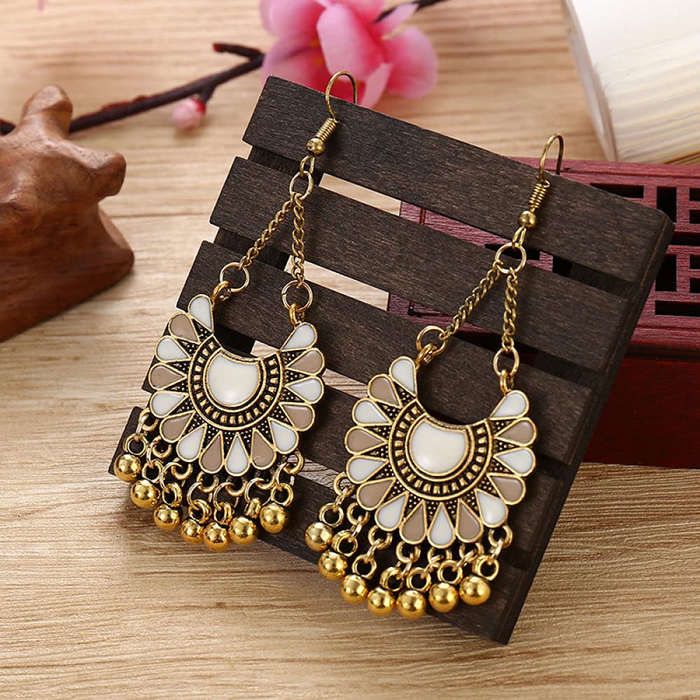 Etnische Zilveren Kleur Hollow Afghaanse Earrinngs Bollywood Sieraden Vintage Bell Bloem Kwastje Indiase Oorbellen Bruiloft Sieraden Etnische Zilveren Kleur Hollow Afghaanse Earrinngs Bollywood Sieraden Vintage Bell Bloem Kwastje Indiase Oorbellen Bruiloft Sieraden