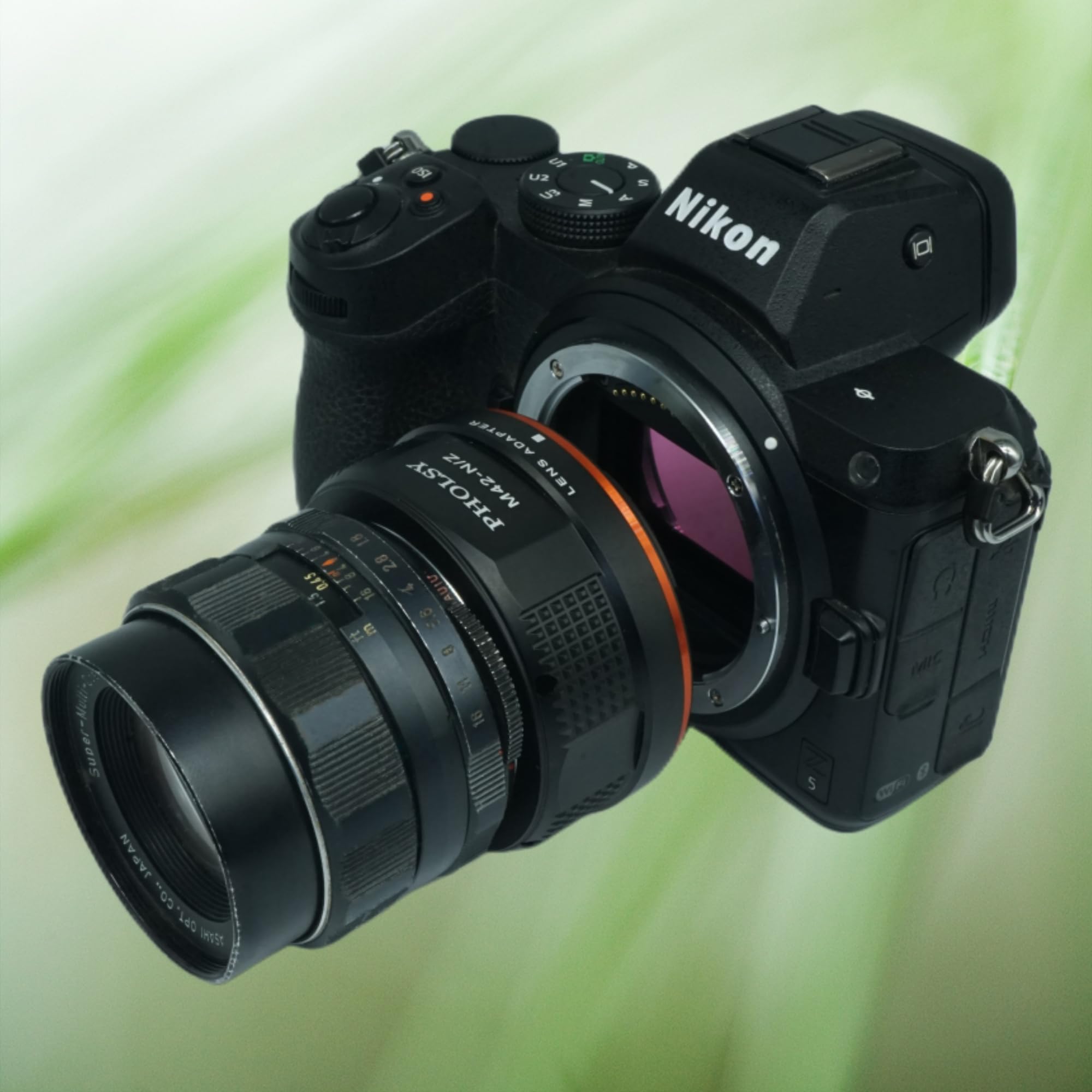 PHOLSY Manuelle Bague d'adaptation pour Objectifs: Compatible avec Les Objectifs M42 et Les Boîtiers Appareils Photo Nikon Z, M42 vers Z