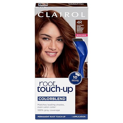 Clairol Root Touch-Up de Nice'n Easy - Tinte permanente para el cabello, color castaño rojizo oscuro 4R, paquete de 1 unidad 4R castaño