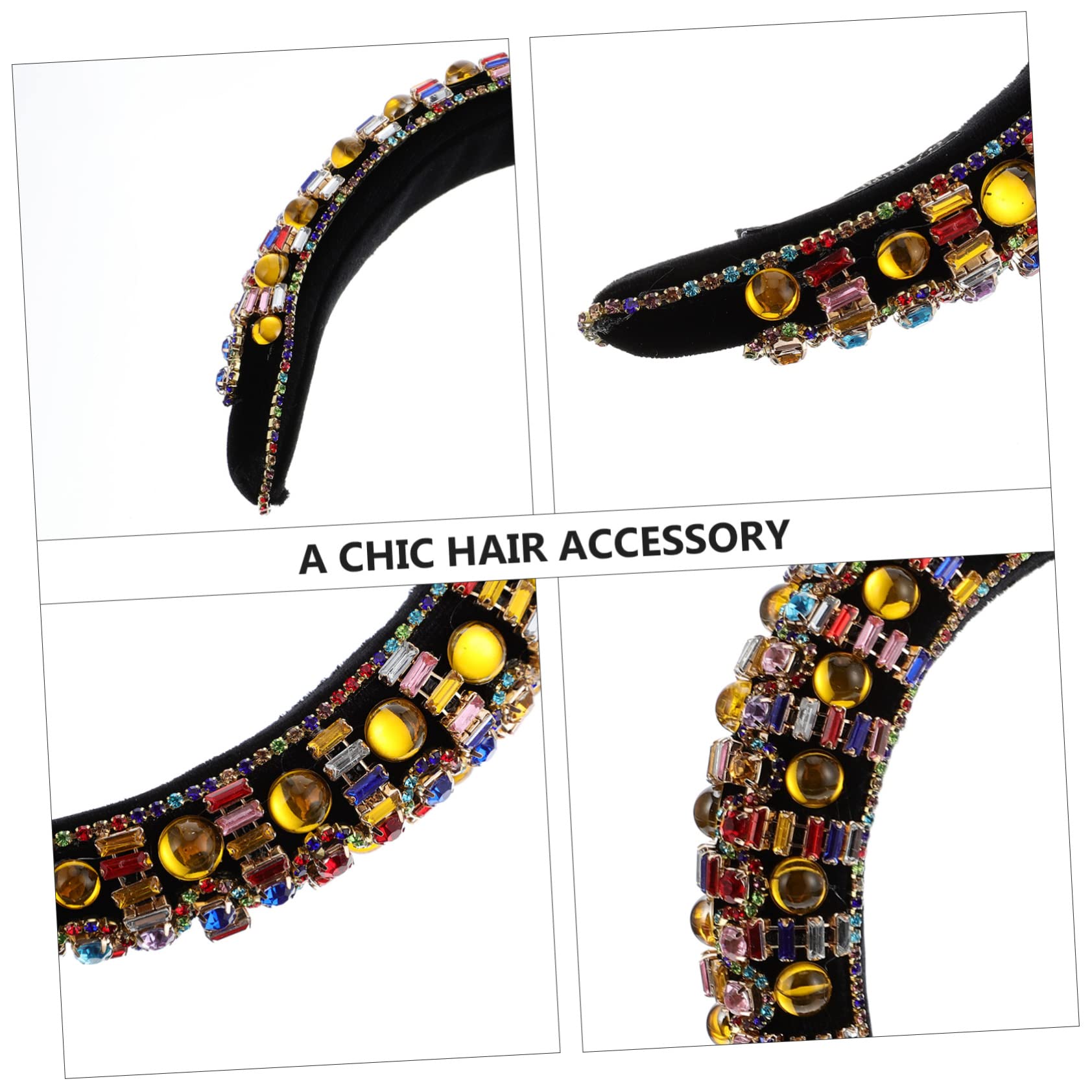 Baluue Breites mit Strass und Kristallen Besetztes Gepolstertes Haarband für Damen und Mädchen Modisch und Bequem für Täglichen Gebrauch und Elegante Abendkleider