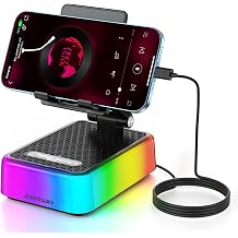 JTEMAN Gifts for Men Women, Phone Stand Bluetooth Speaker with Charging Function and RGB Light, Unique Birthday Gift Ideas for Dad Mom Husband Wife Cool Tech Gadgets