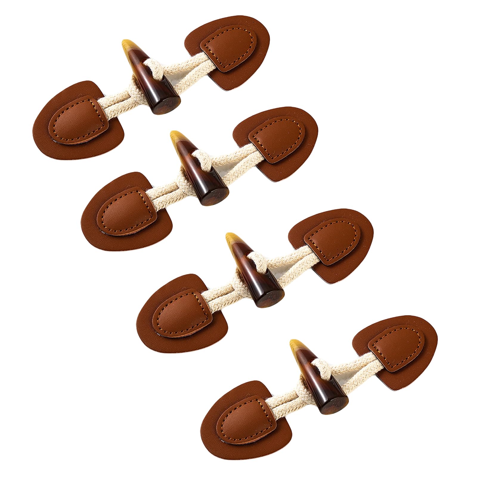 Amazon | SHULLIN 4ペア ジャケット ダッフル 本革風 ホーン トグル