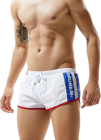 SEOBEAN Mens Low Rise Sports Short Swimwear Board Shorts