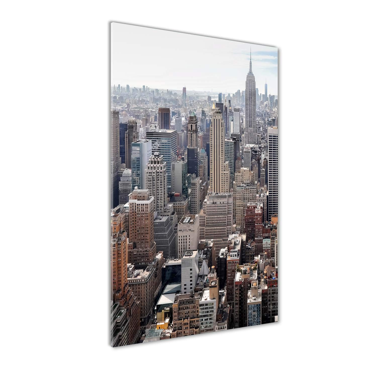 Image sur Verre 60x120 cm New York Tableau Décoratif Panoramique Tulup