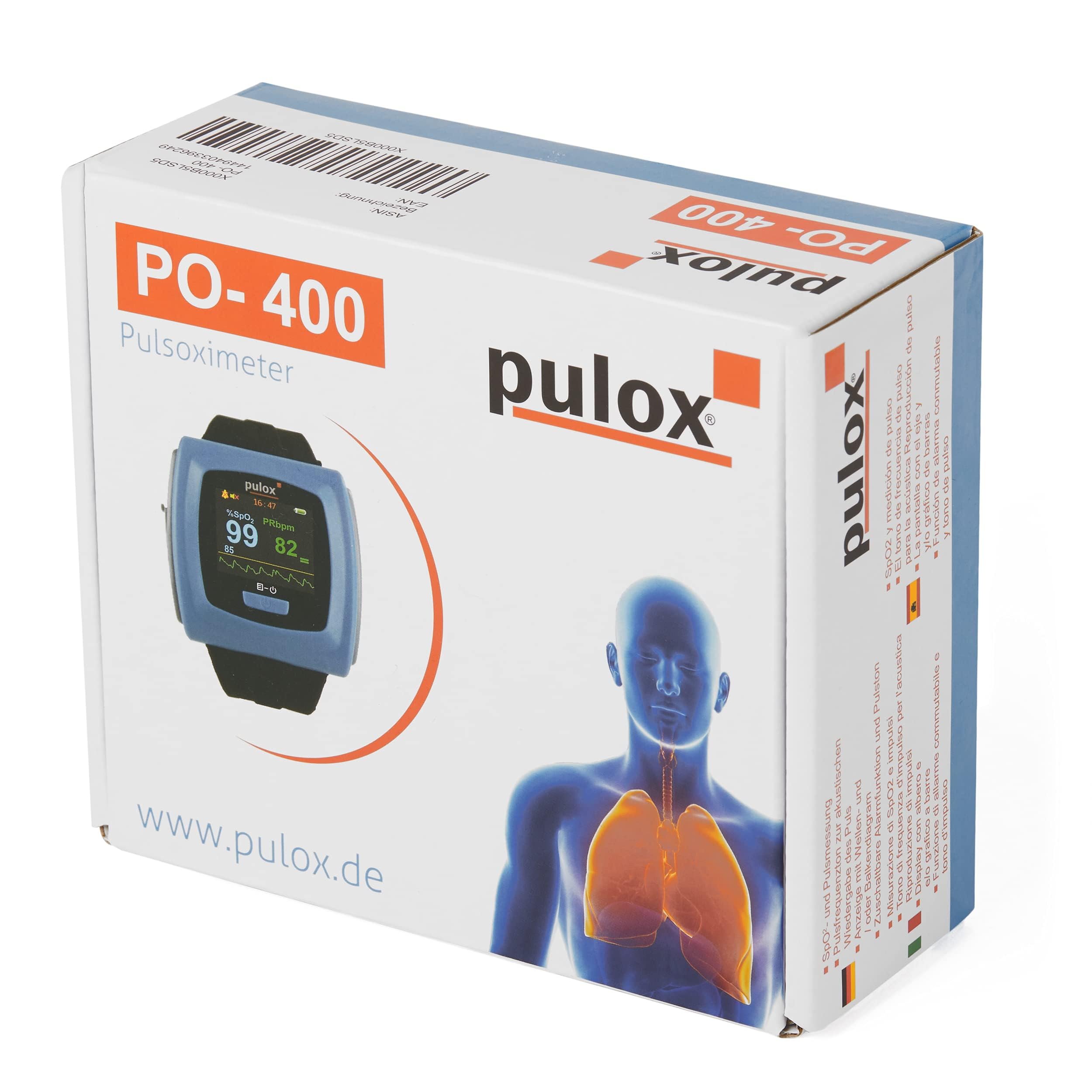 Pulsoximeter PULOX PO-400 mit Armband