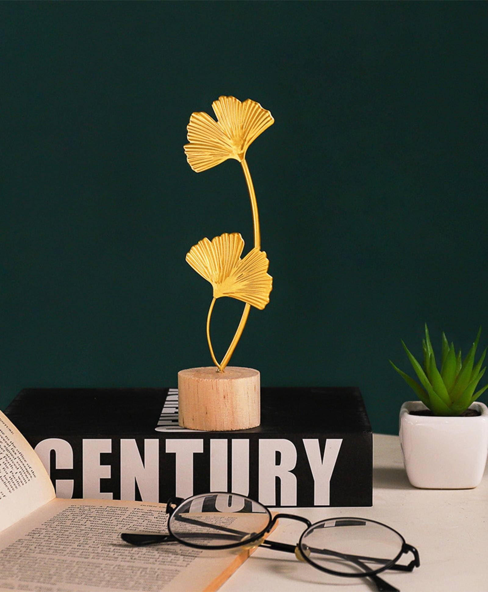 Amazon.co.jp: ZOQDJIMY 鉄製 イチョウの葉の装飾 金属工芸品