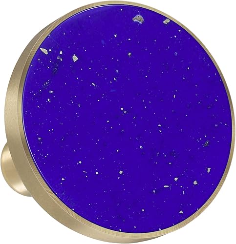 Rockcloud Perillas redondas de piedra lapislázuli para gabinete, manija para cajón, cómoda, armario, puerta, pomo de cocina con tornillos, muebles