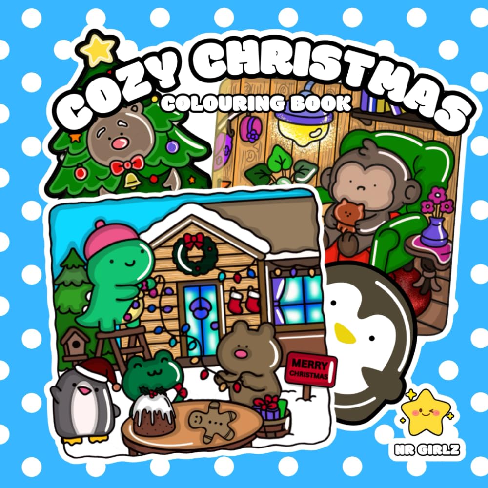 Cozy Christmas: Cute and Cozy Holiday Coloring Adventure
