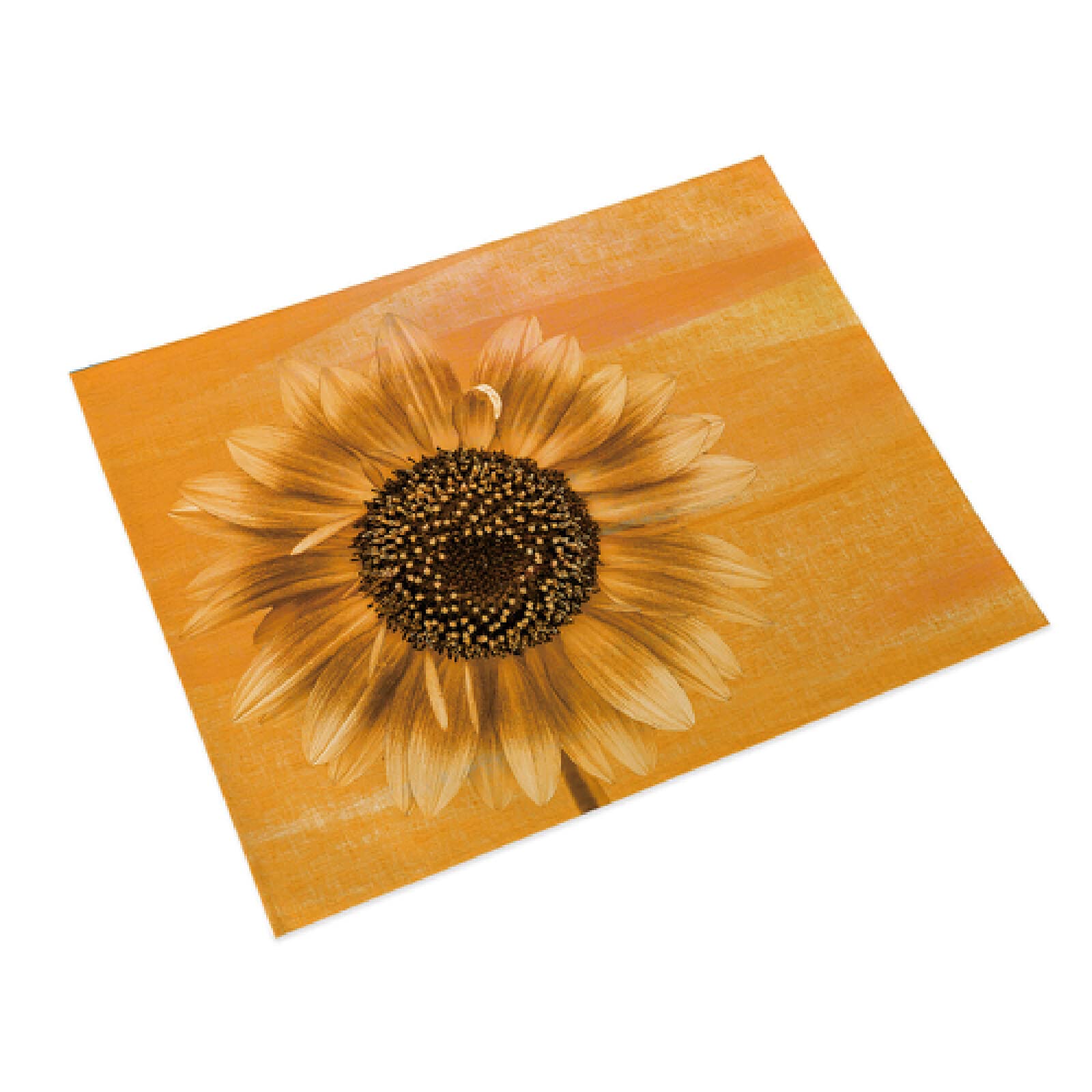 Manteles Individuales Naranja Girasol Salvamanteles Individuales Algodón Lino Lavable Individuales Mesa Resistente al Calor Bajoplatos Tapetes para Mesa Bajoplatos 30x45cm 6 Pcs