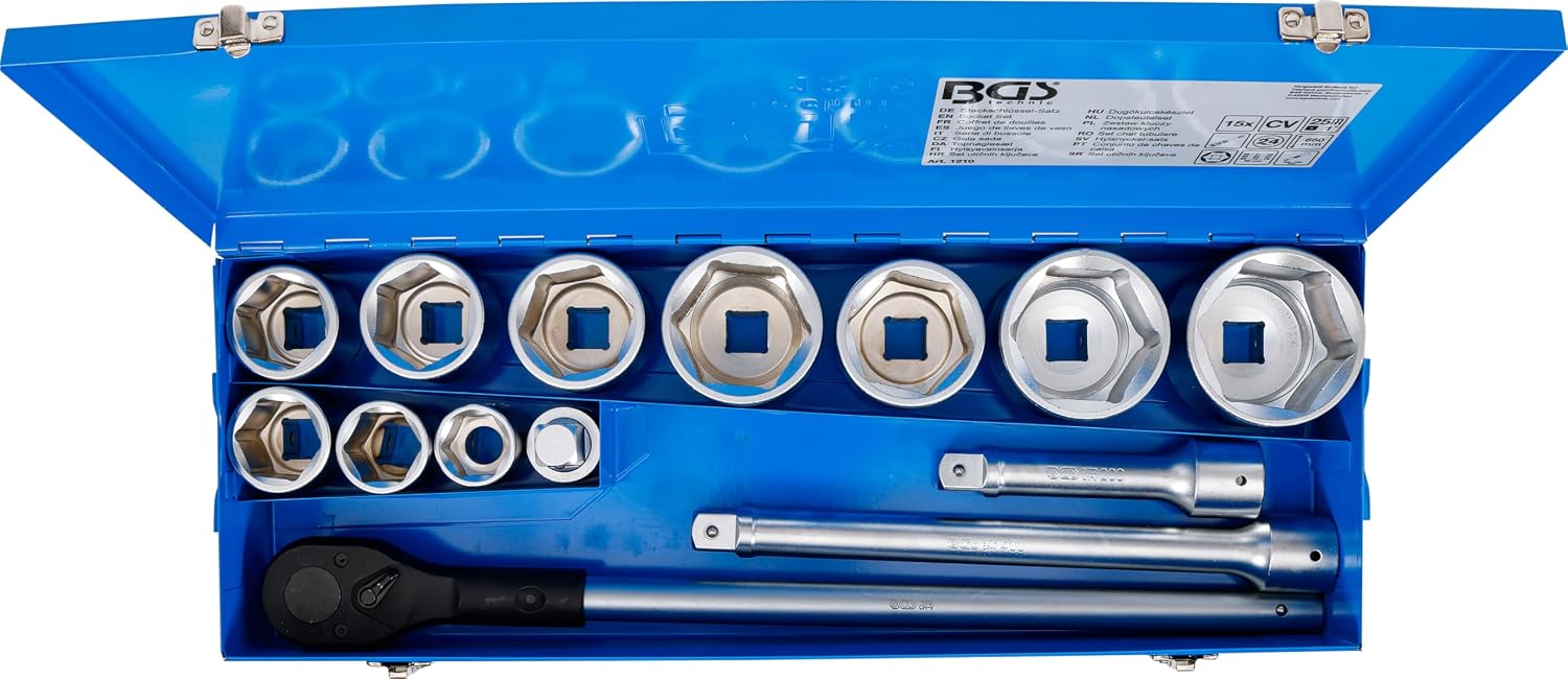 BGS 1210 | Socket Set | 25 mm (1") Drive | 15 pcs.