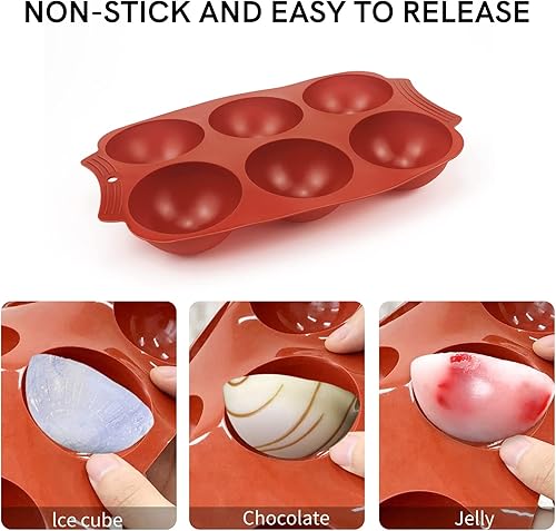 Miniatura 3 de NECHEGI Molde de bomba de chocolate de cacao caliente de 27 pulgadas paquete de 2 moldes de silicona con cepillo y espátula para bomba de chocolate